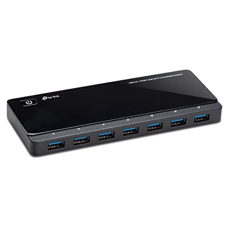 TP-Link Powered USB Hub with 7 Data Smart Charging USB 3.0 Ports, Compatible with Windows