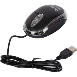 QUANTAM QHM222 USB Mouse (Black) Wired for LAPTOPS and DESKTOPS