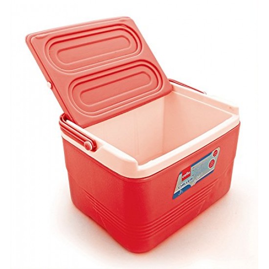 Cello Chiller Ice Box Standard Size for Travel Party Bar Ice Cubes Cold Drinks Medical Purpose 3 Litre, Red