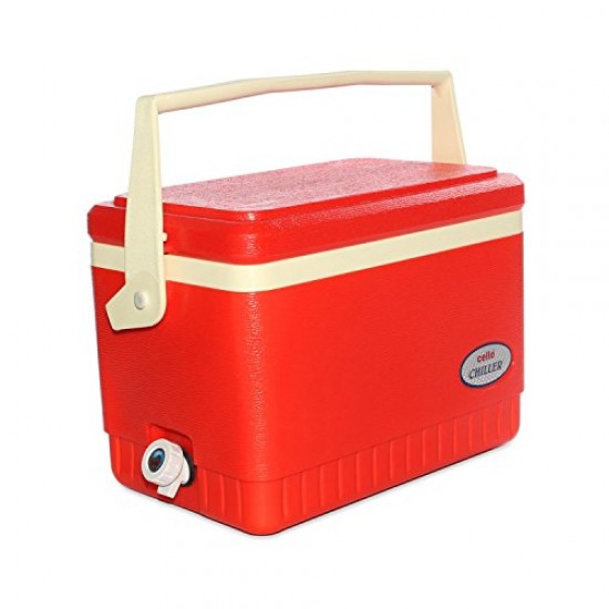 Cello Chiller Ice Box Standard Size for Travel Party Bar Ice Cubes Cold Drinks Medical Purpose 3 Litre, Red