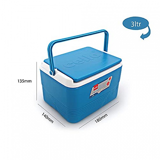 Cello Plastic Chiller Ice Packs, 3 Litres, Blue