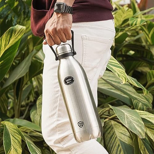 Cello Swift Stainless Steel Vacuum Insulated Flask 1000ml Hot and Cold Water Bottle for Home, Office, Travel Cello Swift Stainless Steel Vacuum Insulated Flask 1000ml Hot and Cold Water Bottle for Home, Office, Travel