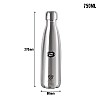 Cello Swift Stainless Steel Vacuum Insulated Flask 1000ml Hot and Cold Water Bottle for Home, Office, Travel