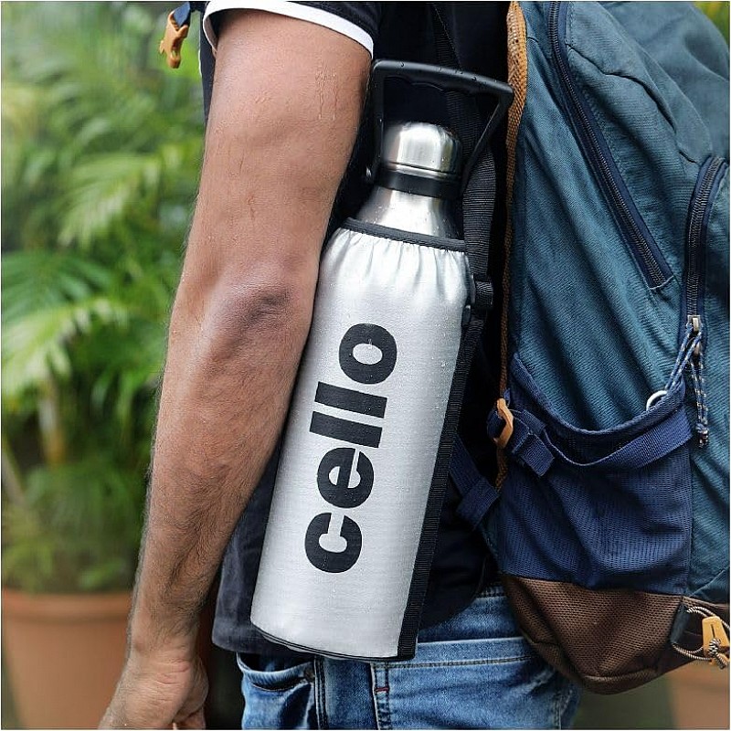 Cello Swift Stainless Steel Vacuum Insulated Flask 1000ml Hot and Cold Water Bottle for Home, Office, Travel