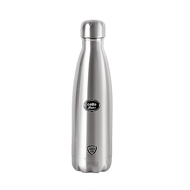 Cello Swift Stainless Steel Vacuum Insulated Flask 1000ml Hot and Cold Water Bottle for Home, Office, Travel