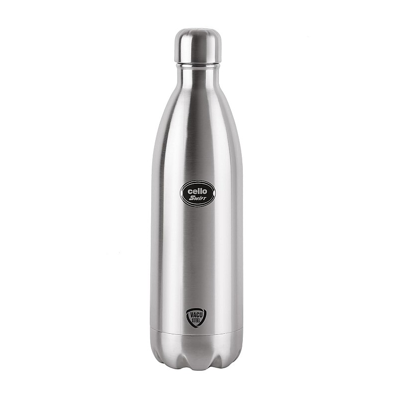 Cello Swift Stainless Steel Vacuum Insulated Flask 1000ml Hot and Cold Water Bottle for Home, Office, Travel