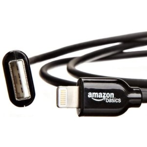 AmazonBasics Apple Certified Lightning to USB Cable - 3 Feet (0.9 Meters) - Black AmazonBasics Apple Certified Lightning to USB Cable - 3 Feet (0.9 Meters) - Black