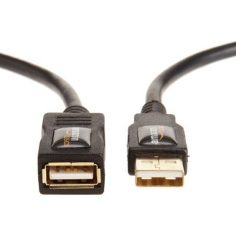 Amazon Basics USB 2.0 Extension Cable - A-Male to A-Female for Personal Computer, Printer - 6.5 Feet (Black, 2 Meters) Amazon Basics USB 2.0 Extension Cable - A-Male to A-Female for Personal Computer, Printer - 6.5 Feet (Black, 2 Meters)