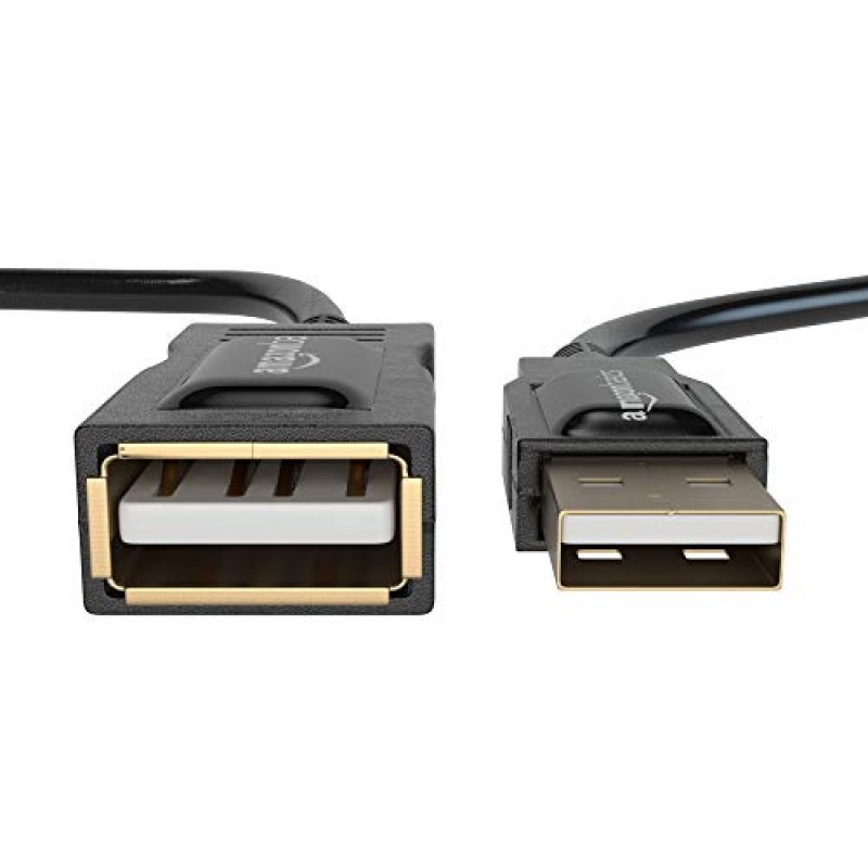 Amazon Basics USB 2.0 Extension Cable - A-Male to A-Female for Personal Computer, Printer - 6.5 Feet (Black, 2 Meters) Amazon Basics USB 2.0 Extension Cable - A-Male to A-Female for Personal Computer, Printer - 6.5 Feet (Black, 2 Meters)