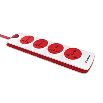 Goldmedal 360 Degree Power Strip (White) Pack Of 1, 6-Outlet International Sockets, 3-Pin 2 Meter Cable, Master Switch With Led Light Indicator And Overload Protector For Home & Office,240Volts Goldmedal 360 Degree Power Strip (White) Pack Of 1, 6-Outlet International Sockets, 3-Pin 2 Meter Cable, Master Switch With Led Light Indicator And Overload Protector For Home & Office,240Volts