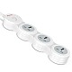 Goldmedal 360 Degree Power Strip (White) Pack Of 1, 6-Outlet International Sockets, 3-Pin 2 Meter Cable, Master Switch With Led Light Indicator And Overload Protector For Home & Office,240Volts