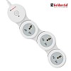 Goldmedal 360 Degree Power Strip (White) Pack Of 1, 6-Outlet International Sockets, 3-Pin 2 Meter Cable, Master Switch With Led Light Indicator And Overload Protector For Home & Office,240Volts