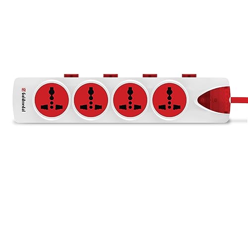 Goldmedal 360 Degree Power Strip (White) Pack Of 1, 6-Outlet International Sockets, 3-Pin 2 Meter Cable, Master Switch With Led Light Indicator And Overload Protector For Home & Office,240Volts Goldmedal 360 Degree Power Strip (White) Pack Of 1, 6-Outlet International Sockets, 3-Pin 2 Meter Cable, Master Switch With Led Light Indicator And Overload Protector For Home & Office,240Volts