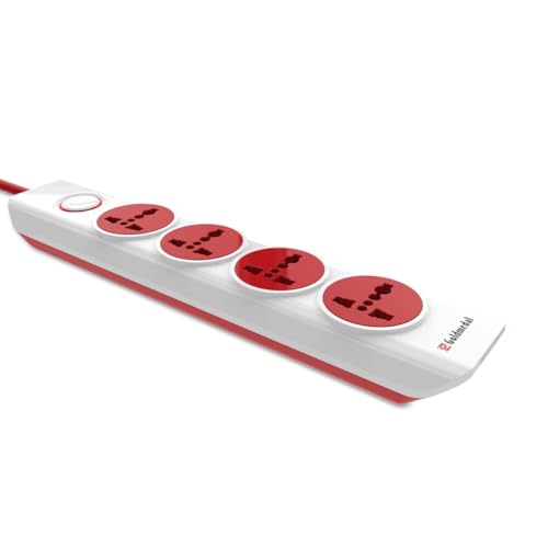 Goldmedal 360 Degree Power Strip (White) Pack Of 1, 6-Outlet International Sockets, 3-Pin 2 Meter Cable, Master Switch With Led Light Indicator And Overload Protector For Home & Office,240Volts Goldmedal 360 Degree Power Strip (White) Pack Of 1, 6-Outlet International Sockets, 3-Pin 2 Meter Cable, Master Switch With Led Light Indicator And Overload Protector For Home & Office,240Volts