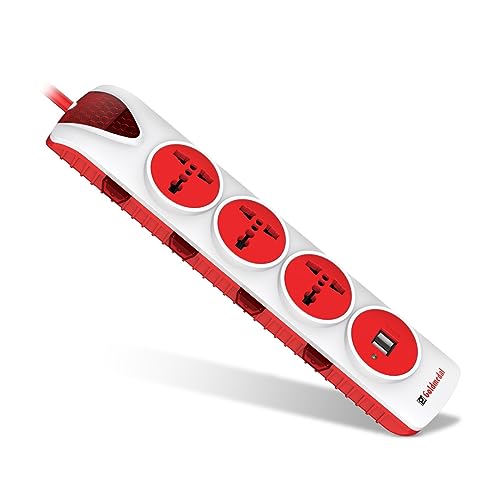 Goldmedal 360 Degree Power Strip (White) Pack Of 1, 6-Outlet International Sockets, 3-Pin 2 Meter Cable, Master Switch With Led Light Indicator And Overload Protector For Home & Office,240Volts Goldmedal 360 Degree Power Strip (White) Pack Of 1, 6-Outlet International Sockets, 3-Pin 2 Meter Cable, Master Switch With Led Light Indicator And Overload Protector For Home & Office,240Volts