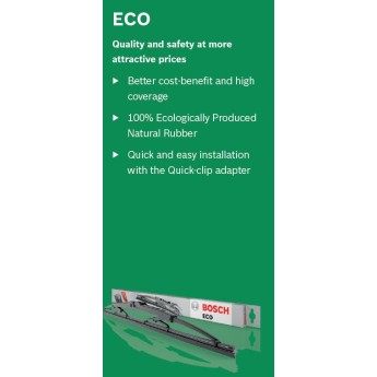Bosch ECO (Single) Economical Wiper Blade Size 24 Inch 3397011651END Bosch ECO (Single) Economical Wiper Blade Size 24 Inch 3397011651END