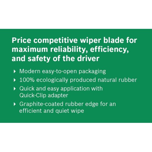 Bosch ECO (Single) Economical Wiper Blade Size 24 Inch 3397011651END Bosch ECO (Single) Economical Wiper Blade Size 24 Inch 3397011651END