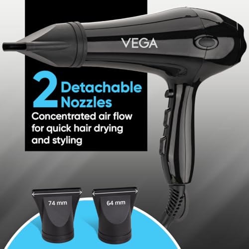 Vega Vhdp-02 Professional Hair Dryer 2000W Black Vega Vhdp-02 Professional Hair Dryer 2000W Black