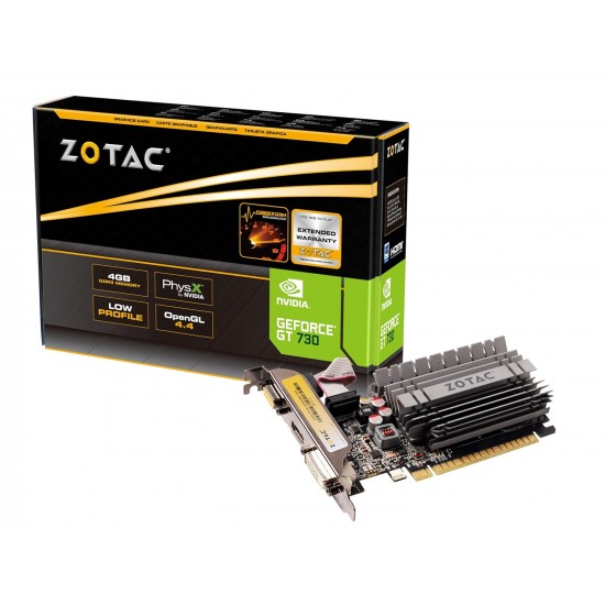 Zotac Gaming Geforce Gt 730 Ddr3 4Gb 64Bit Pcie Zone Edition Graphics Card 