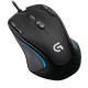 Logitech G300s USB Wired Gaming Mouse, 2, 500 DPI, RGB, Light Weight - Black
