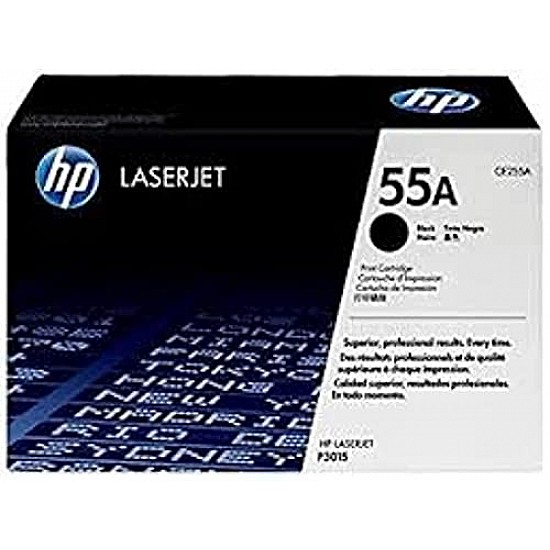 HP 55A Original Laserjet Toner Cartridge (CE255A), Black