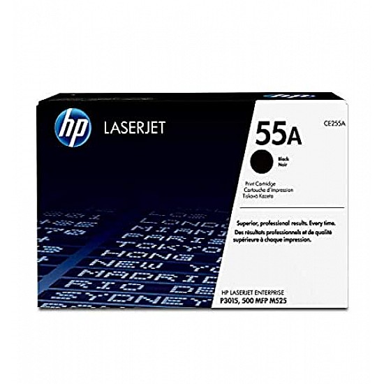 HP 55A Original Laserjet Toner Cartridge (CE255A), Black