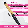 VEGA Ease Curl 19 mm Barrel Hair Curler With Ceramic Coated Plates, (VHCH-01), Beige