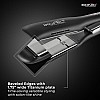 Ikonic Pro Titanium Shine Hair Straightener Black with AI Technology, Professional Dual Titanium Floating Plates, Auto Shut off function