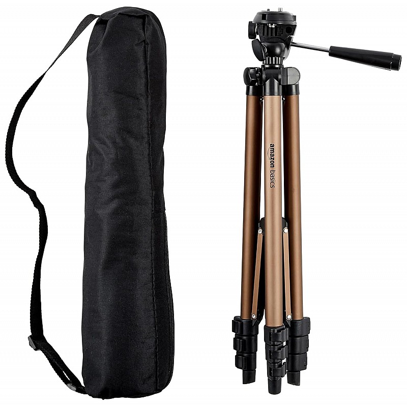 amazon basics 50-Inch Lightweight Tripod with Bag, Multicolor