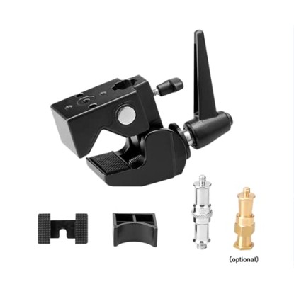 E-Image EI-A25 Photography Super Clamp with Stud Compatible with Camera/DSLR/Light Stand/Cross Bars/Tripod Payload 10 Kg E-Image EI-A25 Photography Super Clamp with Stud Compatible with Camera/DSLR/Light Stand/Cross Bars/Tripod Payload 10 Kg