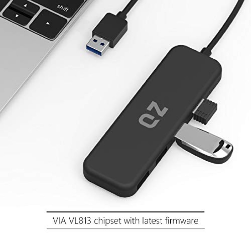 QZ USB Hub, 4 Ports, 1.3 feet Cable, USB 3.1 Gen 1