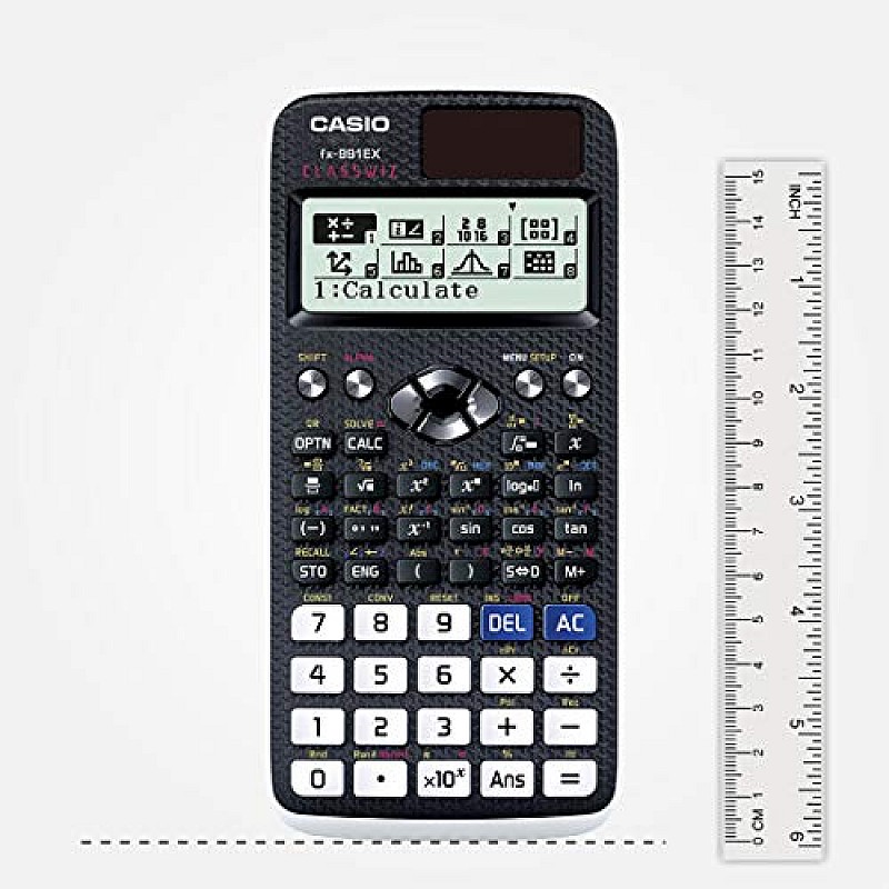 Casio FX-991EX Classwiz Non-Programmable Scientific Calculator, 552 Functions with Menu Driven Interface, Black