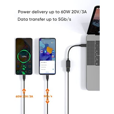 AIRTREE Short USB-C to USB 3.0 Female Adapter 0.5 FT Gen1 AIRTREE Short USB-C to USB 3.0 Female Adapter 0.5 FT Gen1