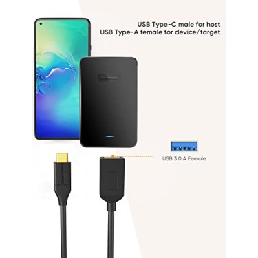 AIRTREE Short USB-C to USB 3.0 Female Adapter 0.5 FT Gen1 AIRTREE Short USB-C to USB 3.0 Female Adapter 0.5 FT Gen1