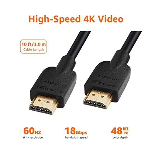 AmazonBasics High-Speed HDMI Cable,3 Feet Black AmazonBasics High-Speed HDMI Cable,3 Feet Black