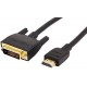 Amazon Basics HL-007347 HDMI Input to DVI Output (Not VGA) Adapter Cable, 6 Feet, Black