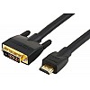 Amazon Basics HL-007347 HDMI Input to DVI Output (Not VGA) Adapter Cable, 6 Feet, Black