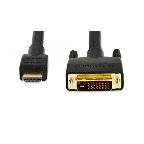 basics Hl-007347 Hdmi Input to Dvi Output (Not Vga) Adapter Cable,6  Feet,Black