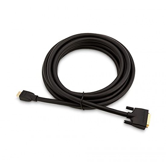 Basics HL-007347 HDMI Input to DVI Output (Not VGA) Adapter Cable, 6  Feet, Black (Pack of 2) : : Computers & Accessories