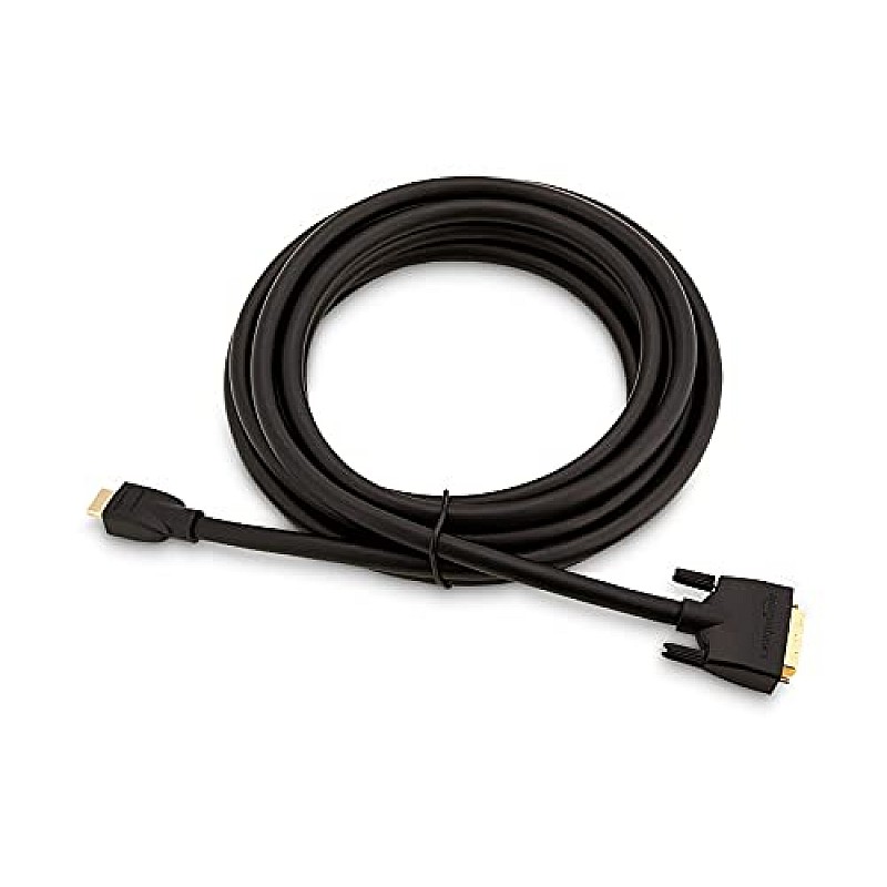 Amazon Basics HL-007347 HDMI Input to DVI Output (Not VGA) Adapter Cable, 6 Feet, Black