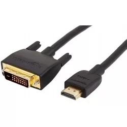 Amazon Basics HL-007347 HDMI Input to DVI Output (Not VGA) Adapter Cable, 6 Feet, Black