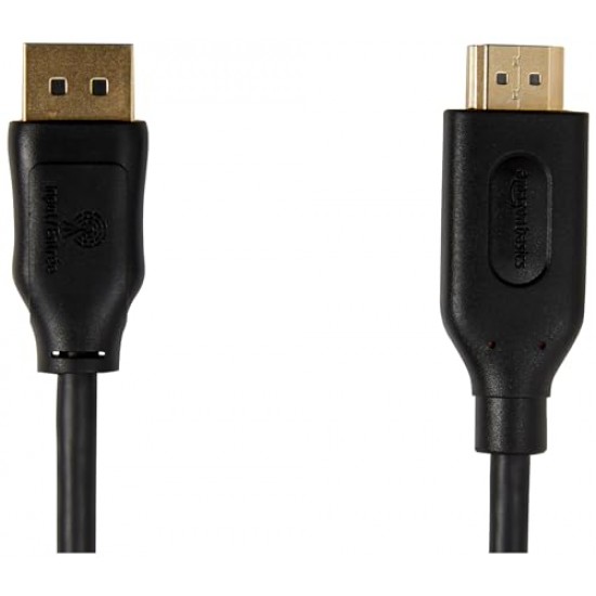 Amazon Basics Uni-Directional DisplayPort to HDMI Video Display Cable, 4K@30Hz - 3 Feet, Black 