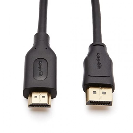 Amazon Basics 6-Feet DisplayPort  not USB port to HDMI Cable Black
