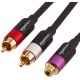 amazon basics 2-Male To 1-Female Rca Y-Splitter Adapter Cable For Dvd Player Gold