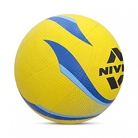 Nivia Craters Volleyball/Rubber Moulded Volleyball/for Indoor/Outdoor/for Men/Women Size - 4 (Yellow/Blue)