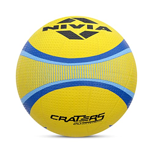 Nivia Craters Volleyball/Rubber Moulded Volleyball/for Indoor/Outdoor/for Men/Women Size - 4 (Yellow/Blue) Nivia Craters Volleyball/Rubber Moulded Volleyball/for Indoor/Outdoor/for Men/Women Size - 4 (Yellow/Blue)