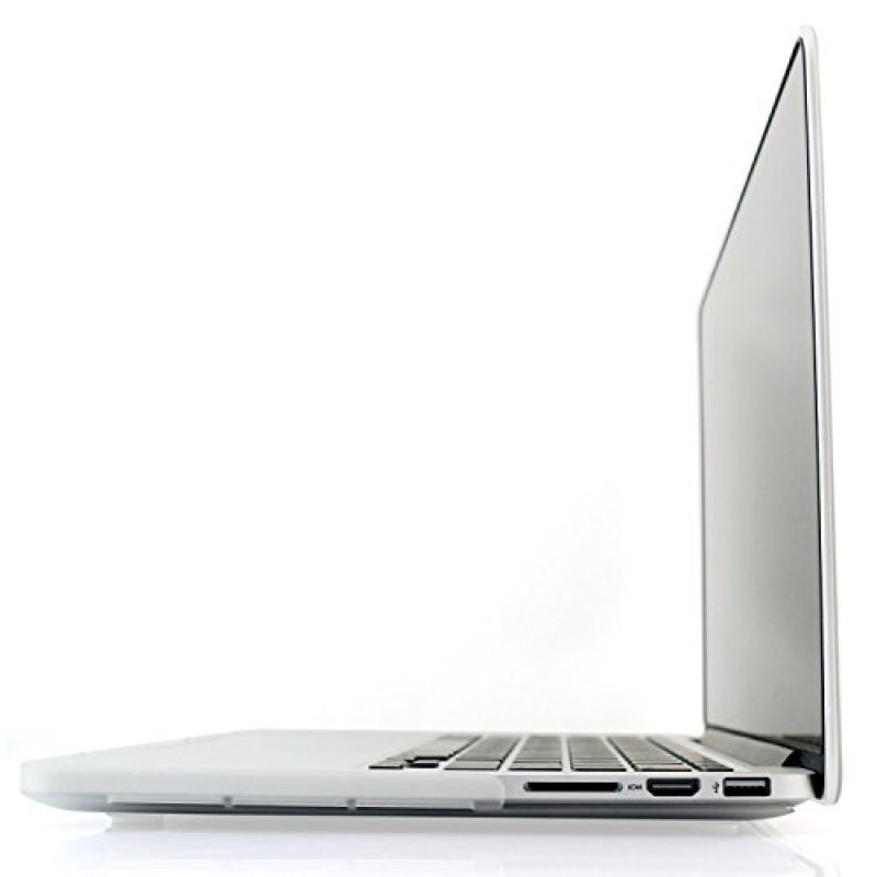 Heartly Polycarbonate Premium Mac Book Flip Thin Hard Shell Rugged Armor Hybrid  Back White