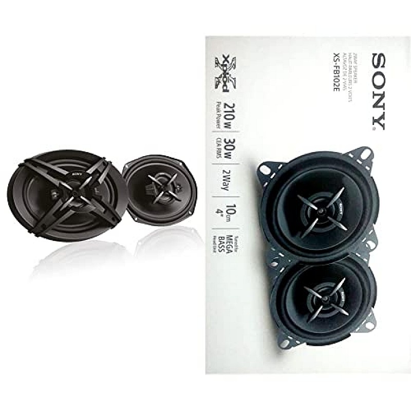 Sony Car Speaker XS-FB162E 16 cm (6.5 inch) 2-Way Coaxial Speakers (Black), Peak Power - 260W, RMS POWER - 45W, RATED POWER - 40W