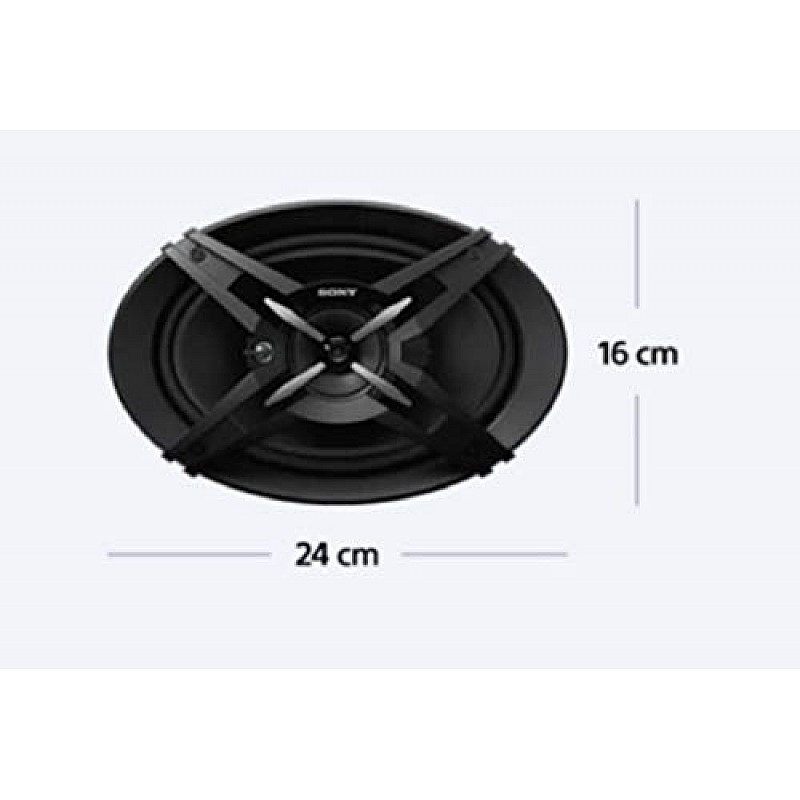 Sony Car Speaker XS-FB162E 16 cm (6.5 inch) 2-Way Coaxial Speakers (Black), Peak Power - 260W, RMS POWER - 45W, RATED POWER - 40W