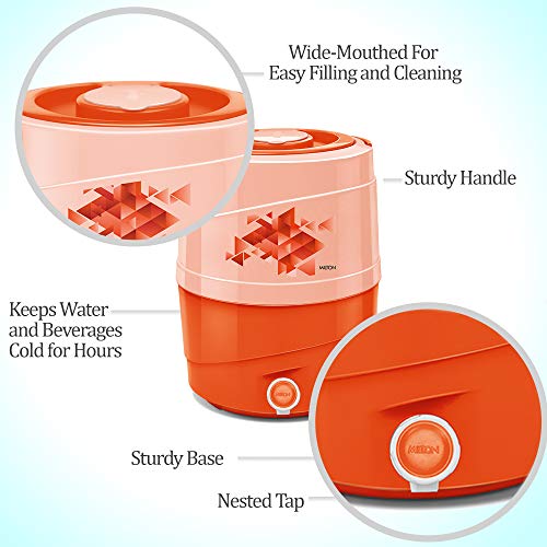 Milton Kool Rover 12, Insulated Plastic, Water Jug, Orange Milton Kool Rover 12, Insulated Plastic, Water Jug, Orange